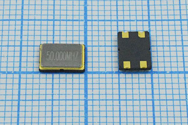Кварцевый резонатор 50 МГц - 50000 SMD07050C4 10 10 /-20~70C 3Г (50.000MHZ)
