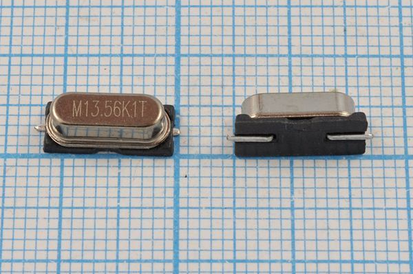 Кварцевый резонатор 13,56 МГц - 13560 SMD49S4 20 30 SMD49S 1Г (M13.56K1T)