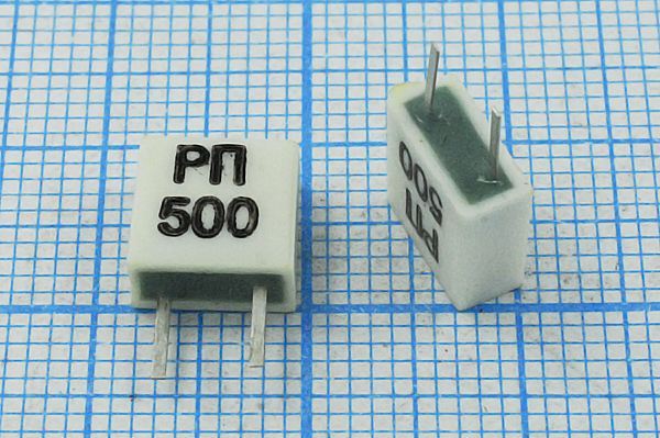 Кварцевый резонатор 0,5 МГц - 500 C07x3x09P2 /-20~70C РП12 2P-1