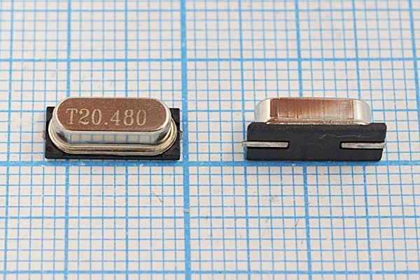 Кварцевый резонатор 20,48 МГц - 20480 SMD49S4 16 30 30/-20~70C SMH4,2 1Г (T)
