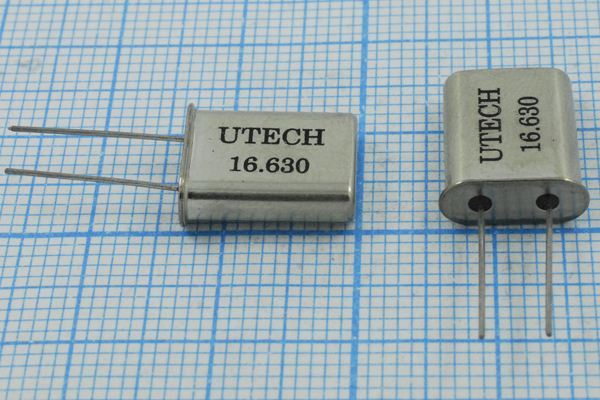 Кварцевый резонатор 16,63 МГц - 16630 HC49U 32 30 HC-49U[UTECH] 1Г (UTECH)