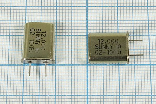Кварцевый резонатор 12 МГц - 12000 HC49U 10 SA[SUNNY] 1Г 5мм (SUNNY10)