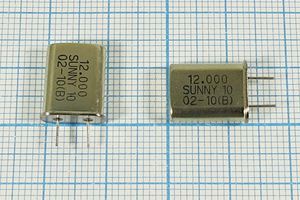 Кварцевый резонатор 12 МГц - 12000 HC49U 10 SA[SUNNY] 1Г 5мм (SUNNY10)