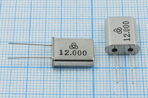 Кварцевый резонатор 12 МГц - 12000 HC49U 16 30 30/-10~60C 49U[HUBEI] 1Г