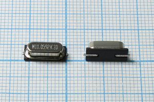 Кварцевый резонатор 11,0592 МГц - 11059,2 SMD49S4 20 30 SMD49S 1Г (K3D) Кварцевый резонатор 11,0592 МГц - 11059,2 SMD49S4 20 30 SMD49S 1Г (K3D)