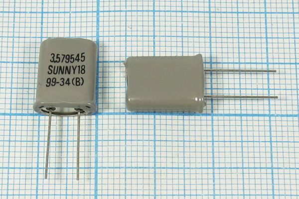Кварцевый резонатор 3,579545 МГц - 3579,545 HC49U 18 SA[SUNNY] 1Г +SL (SUNNY18)