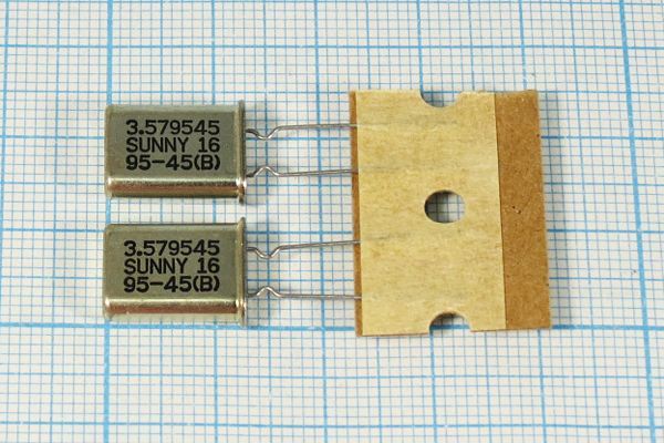 Кварцевый резонатор 3,579545 МГц - 3579,545 HC49U-LWF 16 SA[SUNNY] 1Г (SUNNY16)