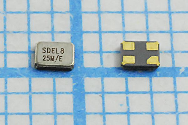 Кварцевый резонатор 25 МГц - 25000 SMD01612C4 8 10 30/-40~85C SMD1612 1Г