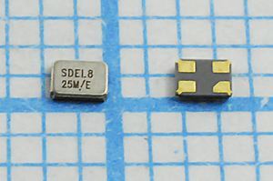 Кварцевый резонатор 25 МГц - 25000 SMD01612C4 8 10 30/-40~85C SMD1612 1Г Кварцевый резонатор 25 МГц - 25000 SMD01612C4 8 10 30/-40~85C SMD1612 1Г