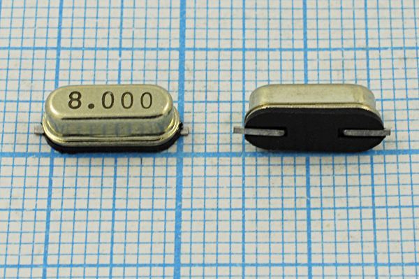 Кварцевый резонатор 8 МГц - 8000 SMD49S4 15 20 30/-40~85C SX-1 1Г (8,000)
