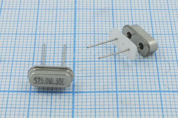 Кварцевый резонатор 25 МГц - 25000 HC49S3 30 10 30/-40~85C 49S[SDE] 1Г +IS