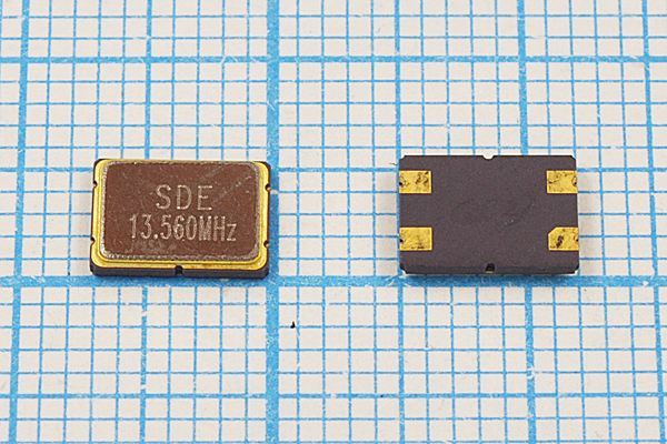 Кварцевый резонатор 13,56 МГц - 13560 SMD07050C4 16 30 50/-40~85C SMD0705(4P) 1