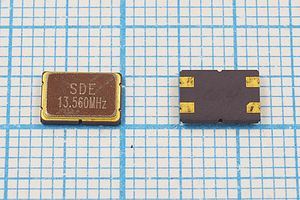 Кварцевый резонатор 13,56 МГц - 13560 SMD07050C4 16 30 50/-40~85C SMD0705(4P) 1