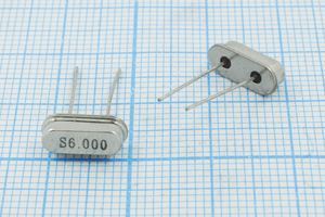 Кварцевый резонатор 6 МГц - 6000 HC49S3 18 50 30/-10~60C 49S[SDE] 1Г