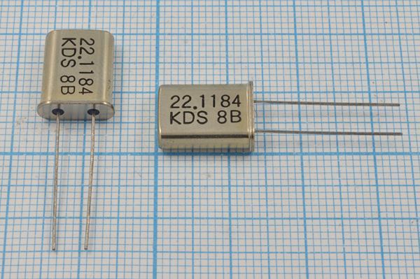 Кварцевый резонатор 22,1184 МГц - 22118,4 HC49U 32 30 HC-49U[KDS] 1Г (KDS)