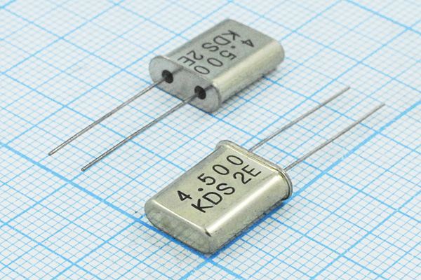 Кварцевый резонатор 4,5 МГц - 4500 HC49U 16 15 HC-49U[KDS] 1Г (KDS)