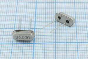 Кварцевый резонатор 6 МГц - 6000 HC49S3 16 50 30/-10~60C 49S[SDE] 1Г