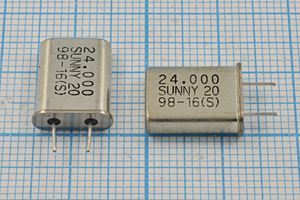 Кварцевый резонатор 24 МГц - 24000 HC49U 20 SA[SUNNY] 1Г 4мм (SUNNY 20)