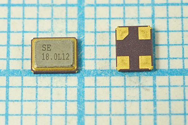 Кварцевый резонатор 18 МГц - 18000 SMD03225C4 12 10 30/-40~85C SMD0302 1Г