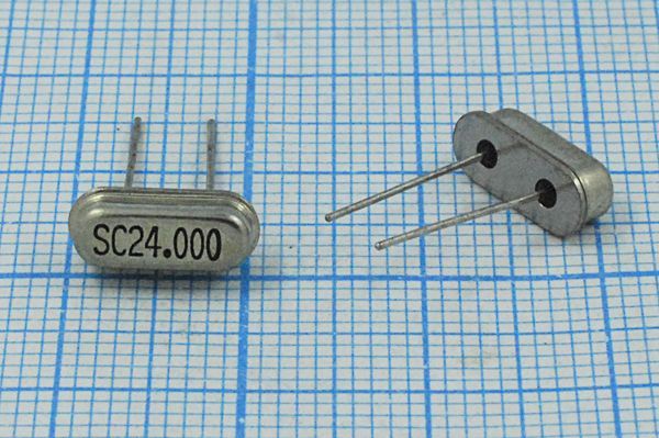 Кварцевый резонатор 24 МГц - 24000 HC49S3 30 ATS-49U 3Г (SC24.000)