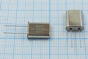 Кварцевый резонатор 24 МГц - 24000 HC49U 16 30 /-20~70C HC49U[MEC] 1Г