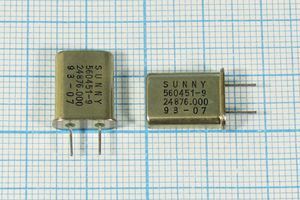 Кварцевый резонатор 24,876 МГц - 24876 HC49U S SA[SUNNY] 1Г 4мм (SUNNY)