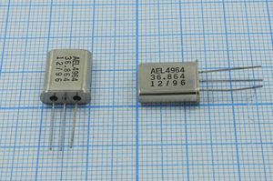 Кварцевый резонатор 36,864 МГц - 36864 HC49U+LW 18 HC-49U[AEL] 3Г (AEL)