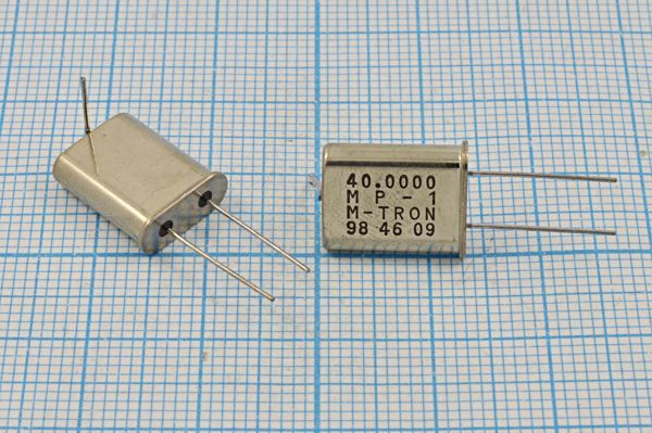 Кварцевый резонатор 40 МГц - 40000 HC49U+LW 18 MP-1 3Г (M-TRON)