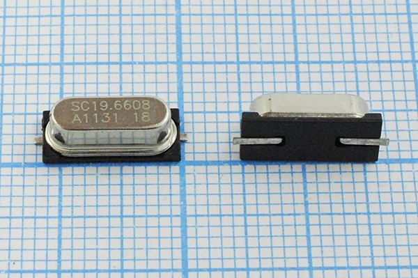 Кварцевый резонатор 19,6608 МГц - 19660,8 SMD49S4 18 30 /-20~70C SX-1 1Г