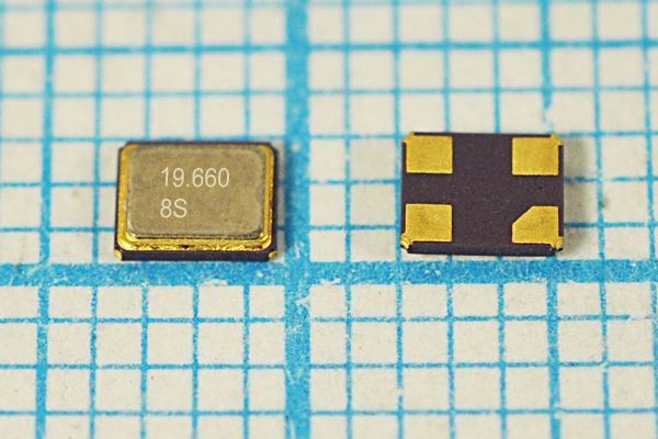 Кварцевый резонатор 19,6608 МГц - 19660,8 SMD03225C4 18 30 /-20~70C SX-32 1Г
