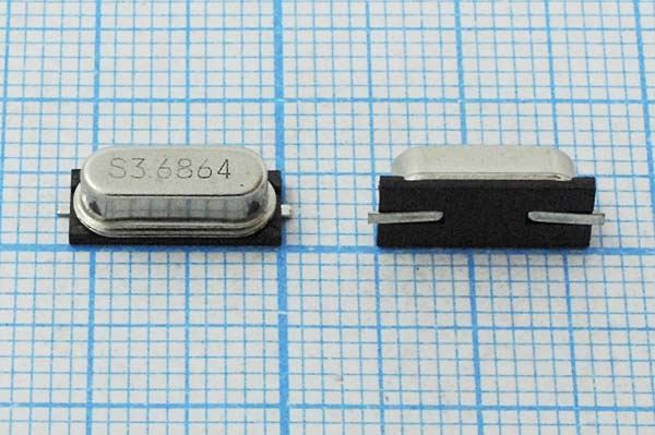 Кварцевый резонатор 3,6864 МГц - 3686,4 SMD49S4 20 30 30/-10~60C 49S-SMD 1Г