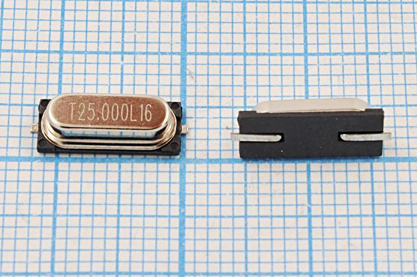 Кварцевый резонатор 25 МГц - 25000 SMD49S3 16 20 /-20~70C SMH3,0 1Г (T L16)