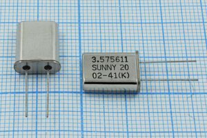 Кварцевый резонатор 3,575611 МГц - 3575,611 HC49U 20 50 50/-20~70C SA[SUNNY] 1Г