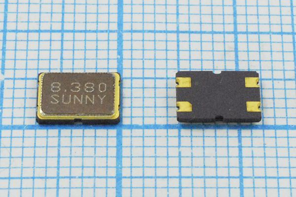 Кварцевый резонатор 8,38 МГц - 8380 SMD07050C4 22 20 25/-20~70C SX-7[SM] 1Г