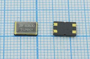 Кварцевый резонатор 28,6363 МГц - 28636,3 SMD07050C4 8 18 15/-10~60C SX-7[SM] 1Г