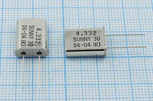 Кварцевый резонатор 4,332 МГц - 4332 HC49U 30 30 50/-10~70C SA[SUNNY] 1Г
