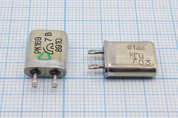 Кварцевый резонатор 6,144 МГц - 6144 МВ РК169МВ 1Г