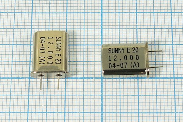 Кварцевый резонатор 12 МГц - 12000 HC49U 20 30 40/-20~70C SA[SUNNY] 1Г 5мм