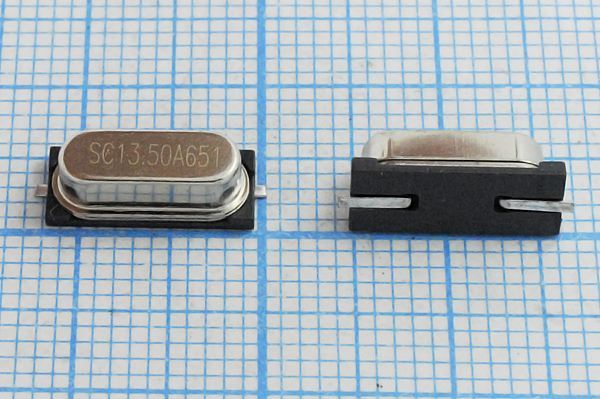 Кварцевый резонатор 13,5 МГц - 13500 SMD49S4 20 30 30/-20~70C SX-1 1Г (SC)