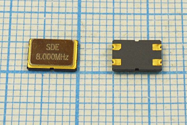 Кварцевый резонатор 8 МГц - 8000 SMD07050C4 12 30 50/-40~85C SMD0705(4P) 1Г