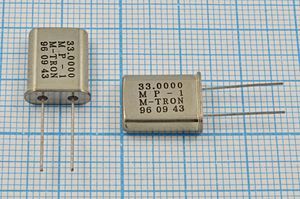 Кварцевый резонатор 33 МГц - 33000 HC49U 12 MP-1 3Г (M-TRON)