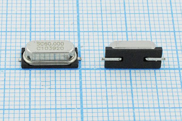 Кварцевый резонатор 60 МГц - 60000 SMD49S4 20 20 30/-20~70C SX-1 3Г
