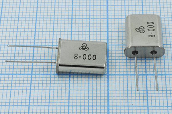 Кварцевый резонатор 8 МГц - 8000 HC49U 12 30 30/-10~60C 1Г (8.000)