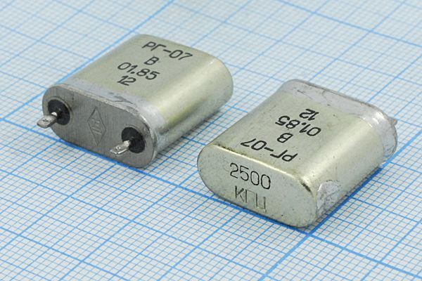 Кварцевый резонатор 2,5 МГц - 2500 БВ S 15 25/-10~60C РГ07БВ-14БР 1Г