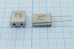 Кварцевый резонатор 36,864 МГц - 36864 HC49U 12 3Г (HSC)