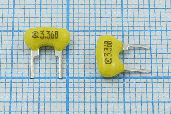 Кварцевый резонатор 3,36 МГц - 3360 C09x5x07P2 30 5000 ZTA3,36MG1 2P