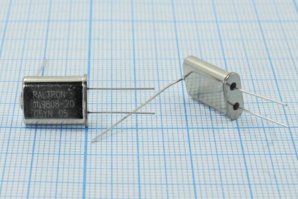 Кварцевый резонатор 11,9808 МГц - 11980,8 HC49U+LW 20 HC49U[RALTRON] 1Г