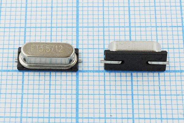Кварцевый резонатор 3,5712 МГц - 3571,2 SMD49S4 32 20 /-40~85C SMH4,2 1Г (FT)