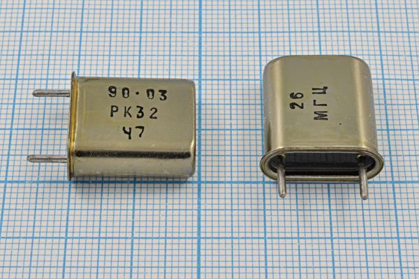 Кварцевый резонатор 26 МГц - 26000 HC51U РК32 5Г (25 МГЦ РК32)
