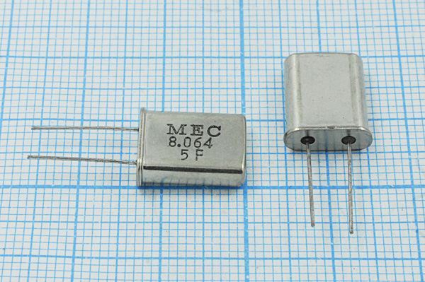 Кварцевый резонатор 8,064 МГц - 8064 HC49U 16 30 HC49U[MEC] 1Г (MEC)